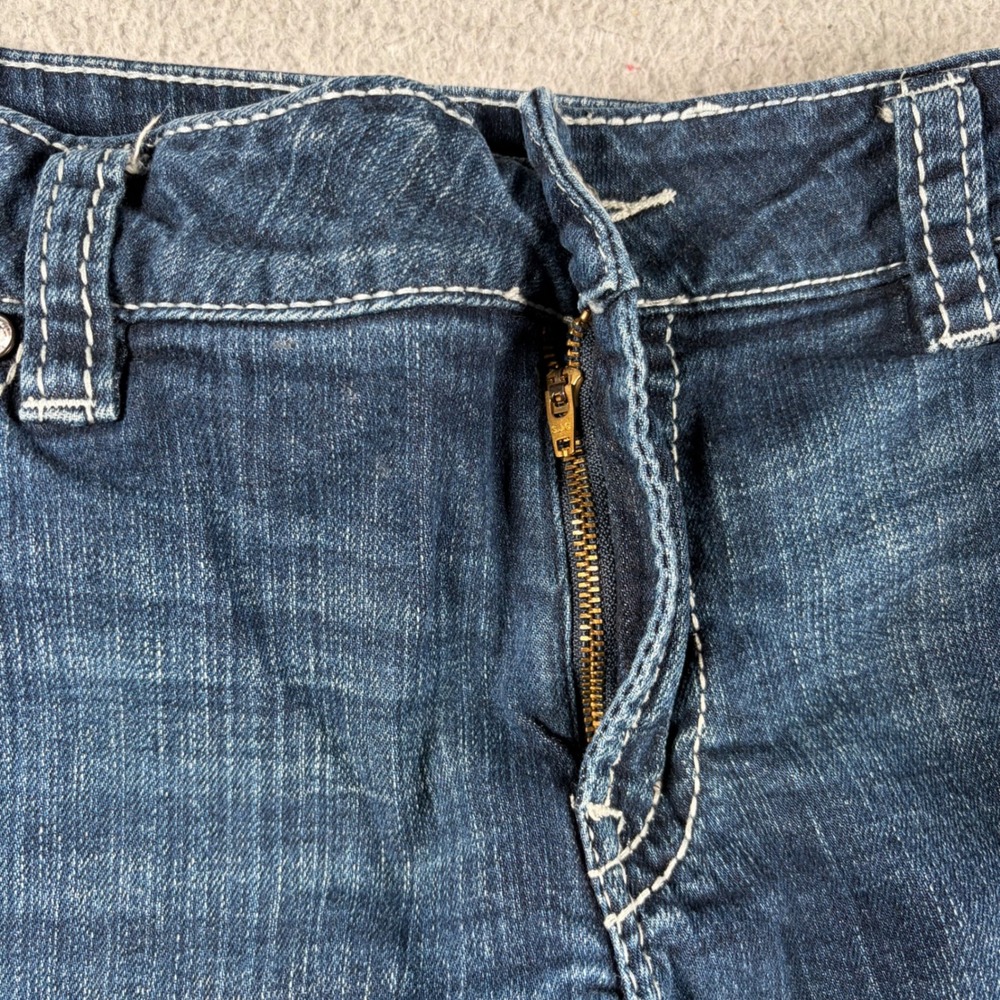 Silver Jeans Co Suki Surplus Mid Rise Bootcut Distressed Bling Denim Jeans Sz 20 - Picture 9 of 10